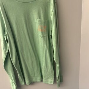 Vineyard Vines Mint Long Sleeve with Orange Logo